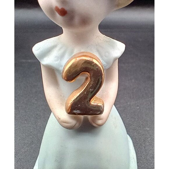 Growing Up Birthday Girls 2 Enesco 3" Celebration Blond Hair Blue Dress 1981 - Picture 5 of 15